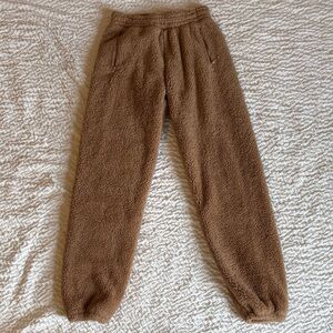 aerie Brown Sherpa Women's Joggers